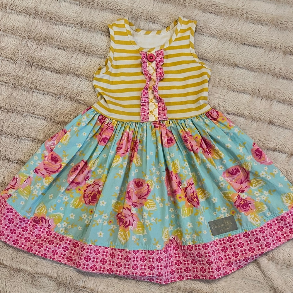 Spring, Easter Dress with Roses & Flowers